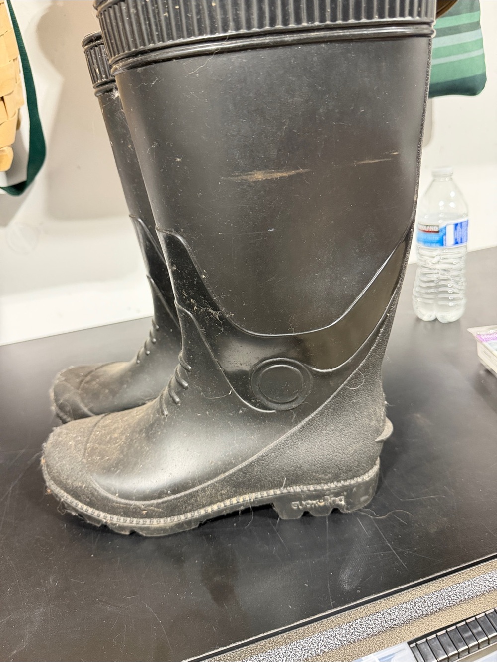 Women's Black Waterproof Utility Rain Boots